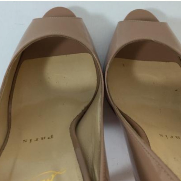 Christian Louboutine Nude 120 Slingback Pumps - Picture 8 of 16